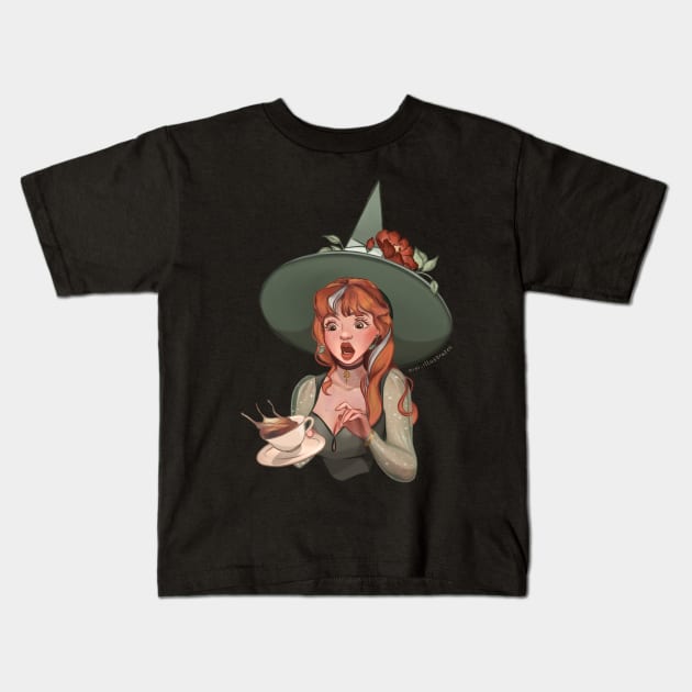 Tea Witch. Kids T-Shirt by Nixi